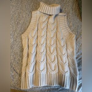 Forever 21 cable knit turtleneck sweater vest